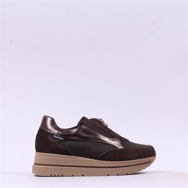 Marco Moreo Pompei Front Zip Platform - Brown Suede